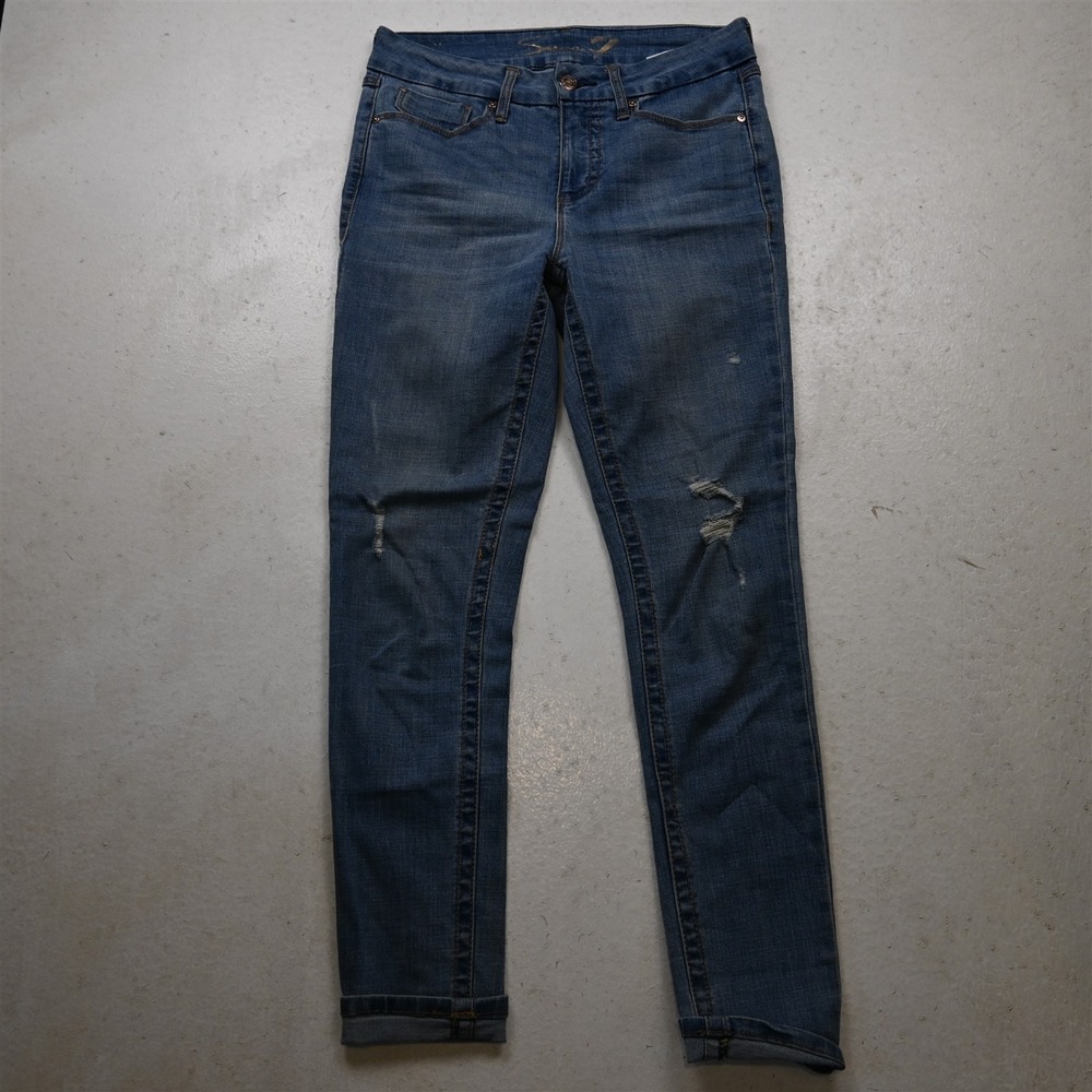 Seven7 8 Tummy Less High Rise Skinny Light Stretch Denim Womens Jeans